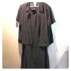 Plus size dress with over shirt